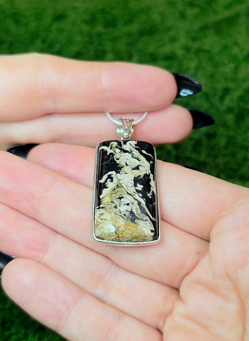 Fossilized Palm Root Pendant