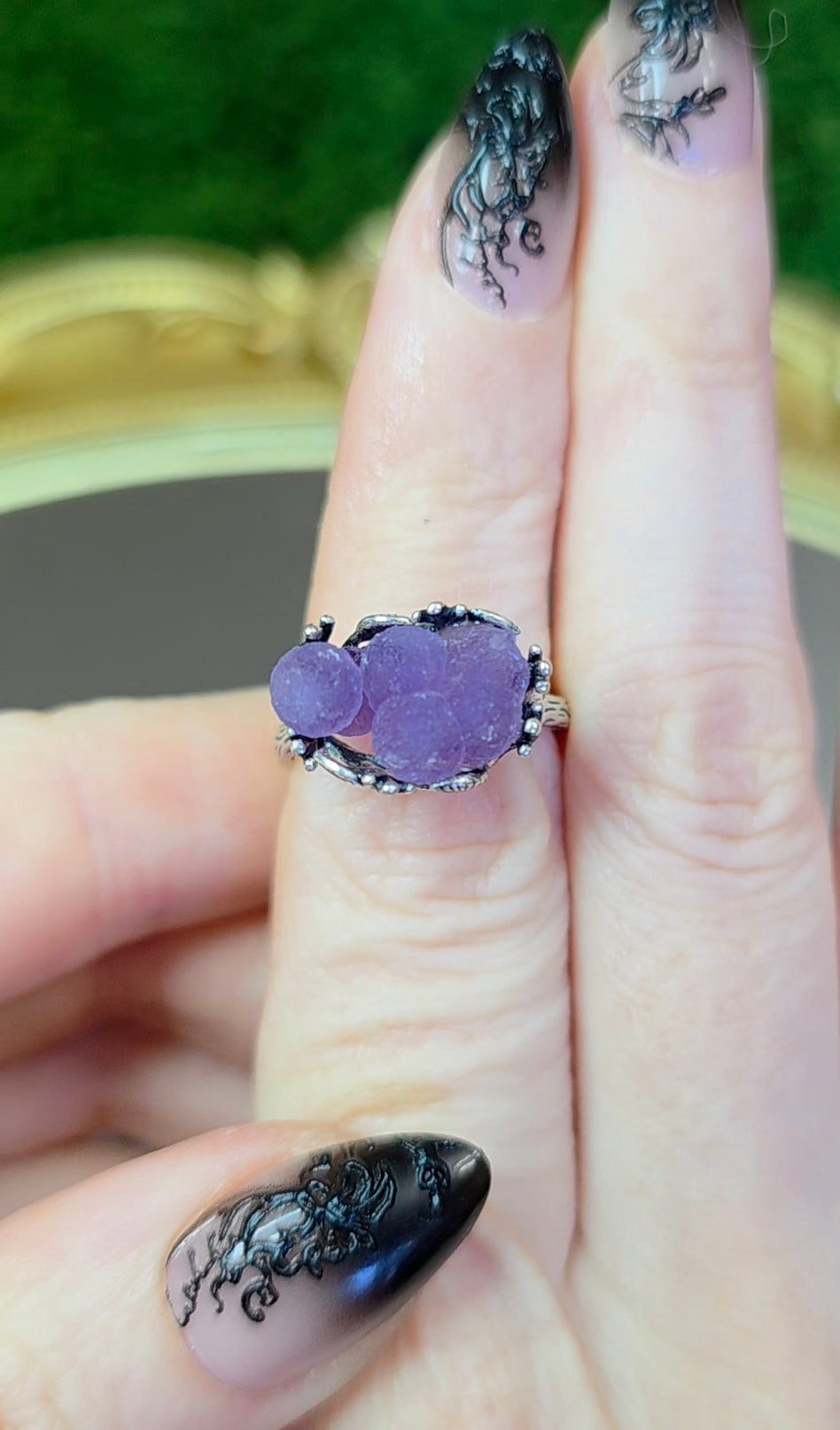 Grape Agate Ring D