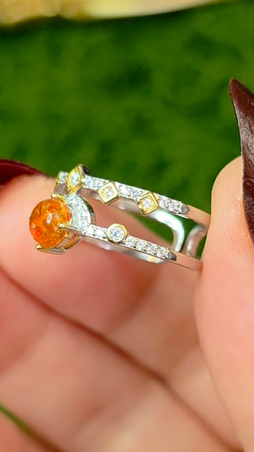Golden Sunstone Double Ring B