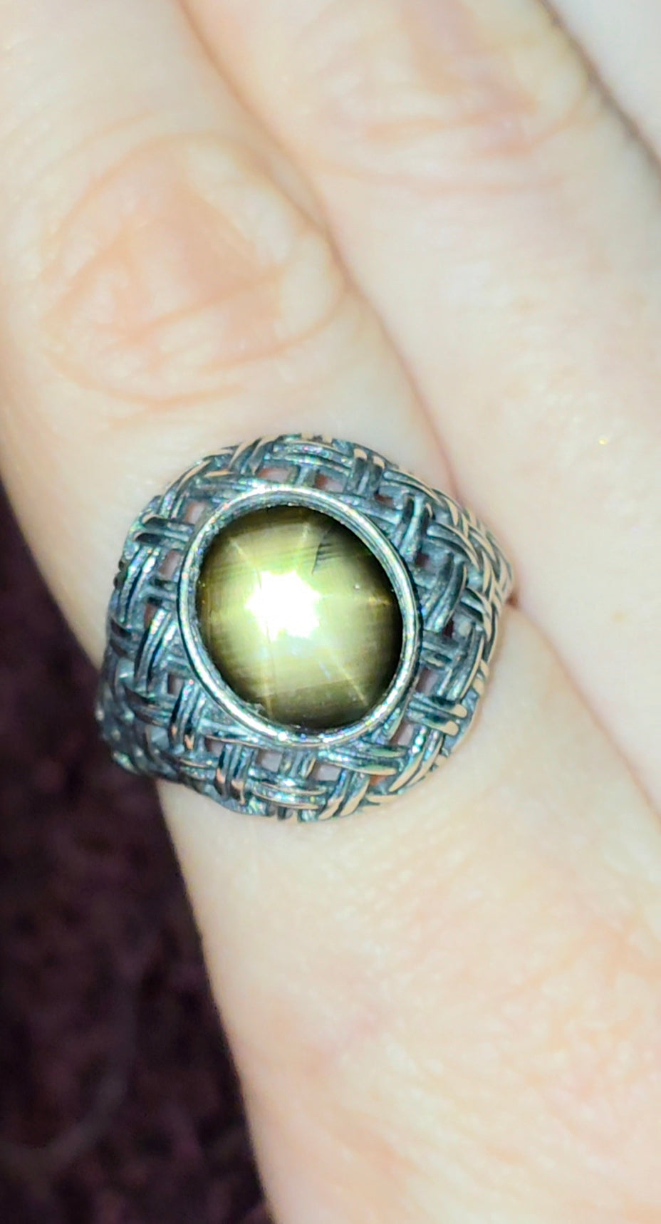 Black Star Sapphire Ring