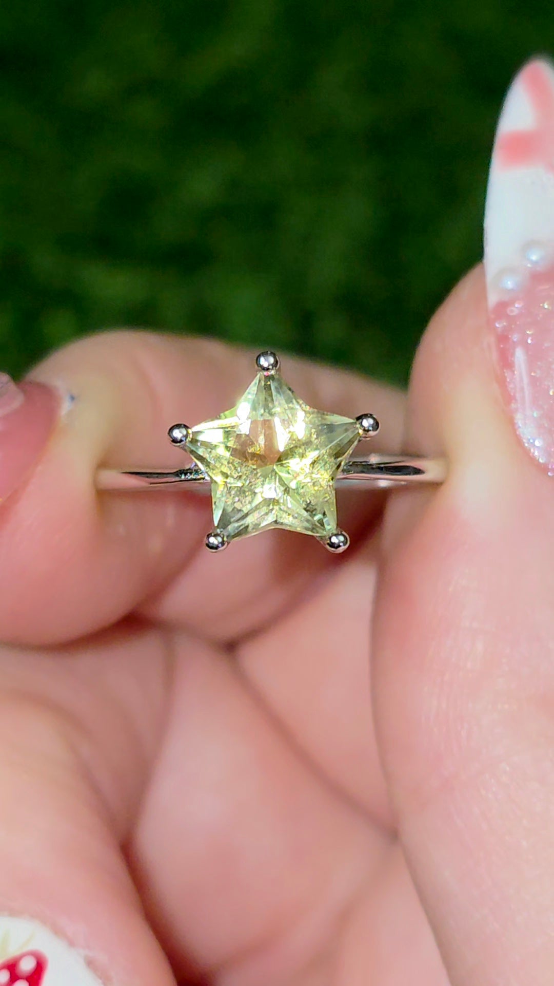 Citrine Star Ring