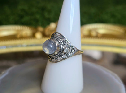 Blue Needle Quartz Ring B