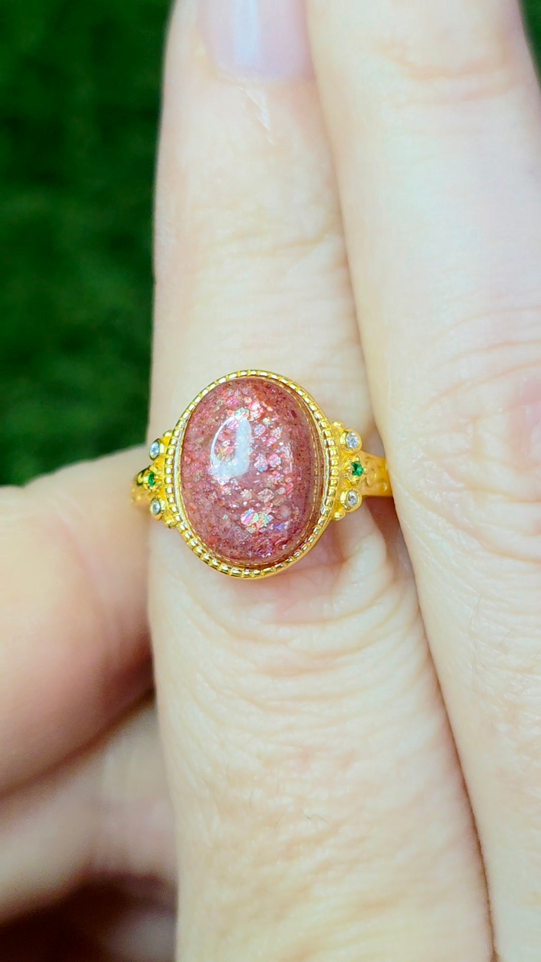 Golden Strawberry Ring