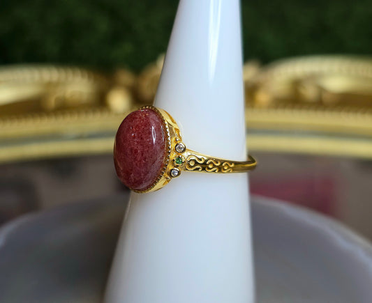 Golden Strawberry Ring