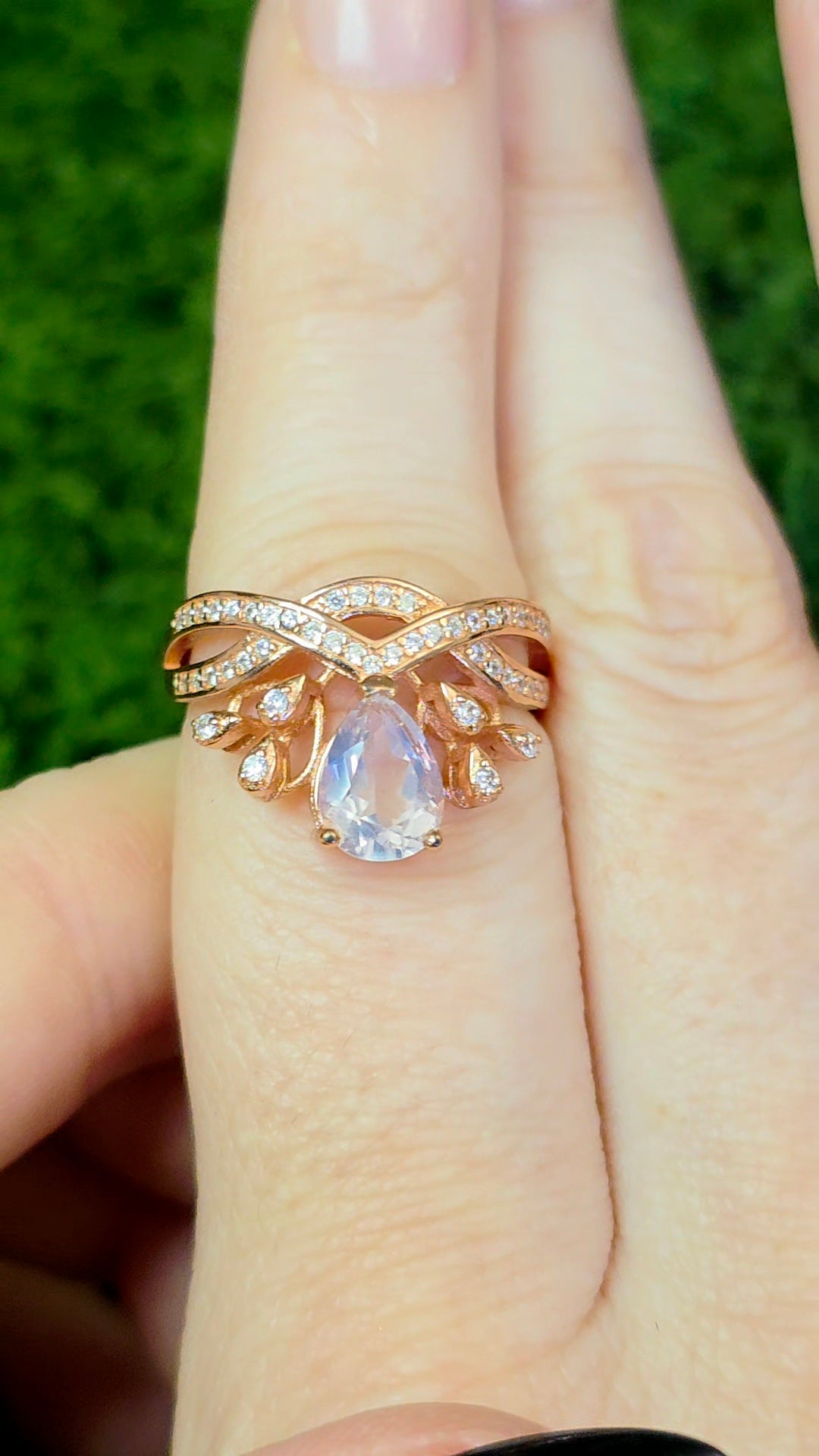 Rose Quartz Rose Gold Ring D