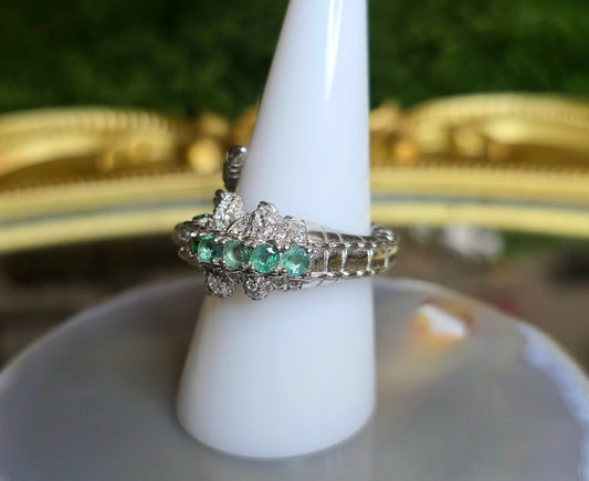 Emerald Crocodile Ring