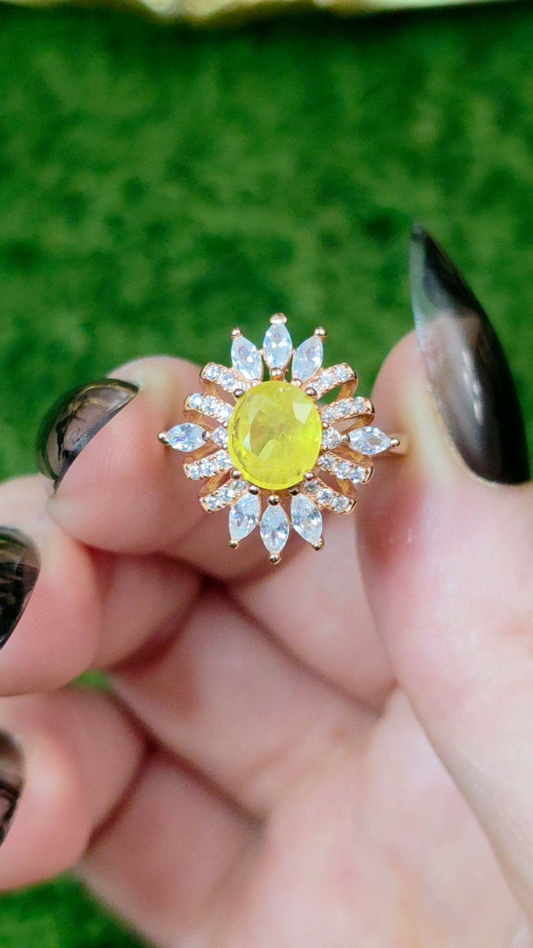 Yellow Sapphire Rose Gold Ring B