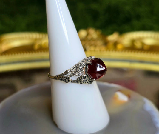Garnet Sugarloaf Ring B
