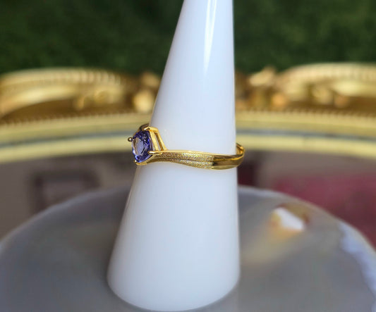 Tanzanite Golden Ring B