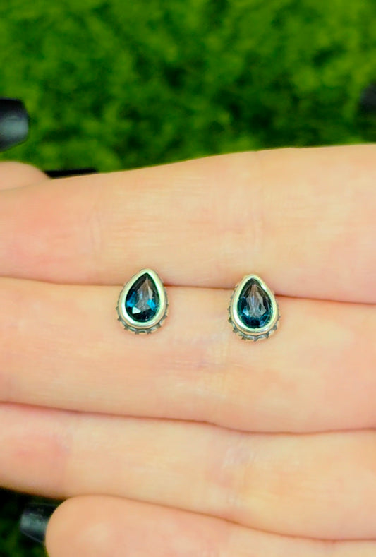 London Blue Topaz Stud Earrings