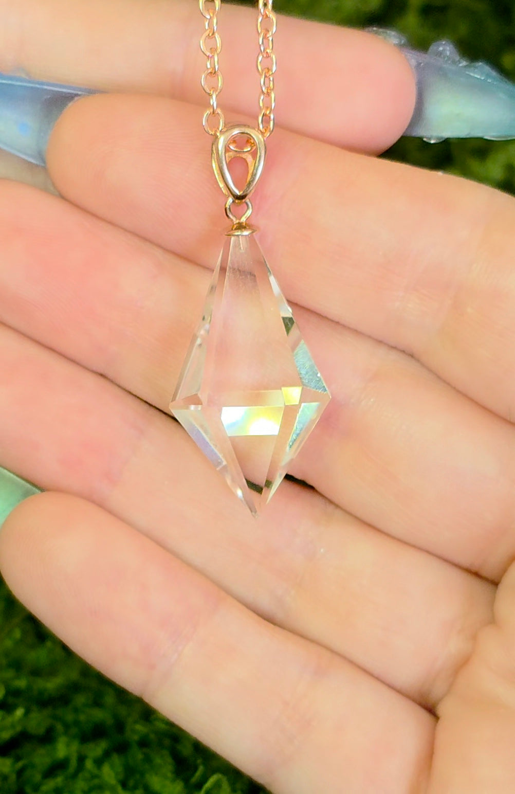 Clear Quartz Pendulum Pendant