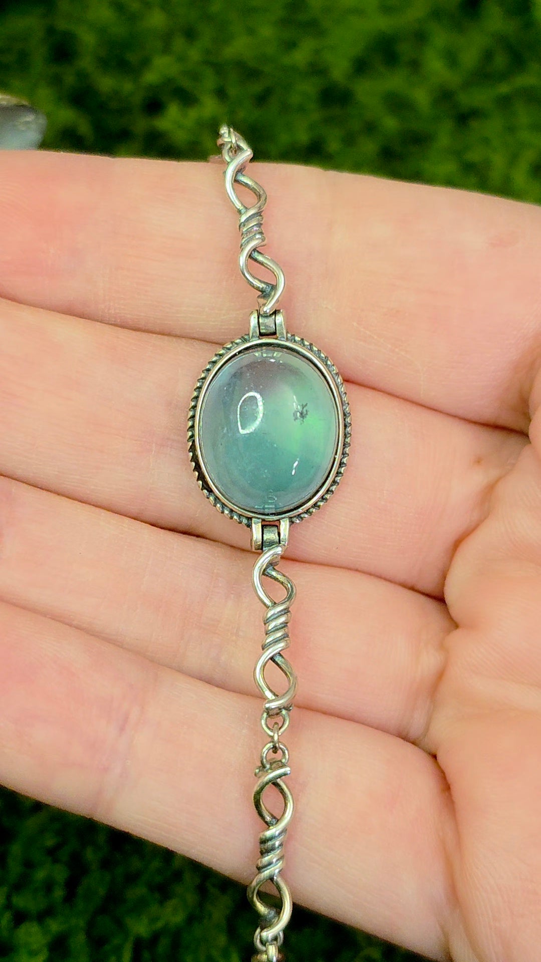 Aquamarine Sterling Silver Wrap Bracelet