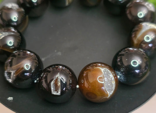 20mm Druzy Agate Stretch Bracelet