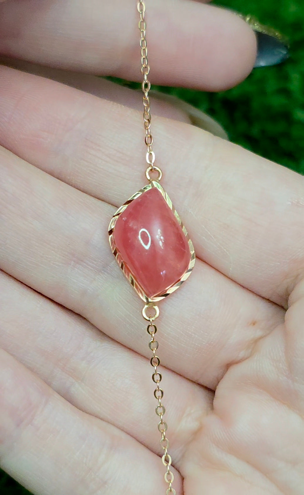 Rhodochrosite Sterling Silver Bracelet