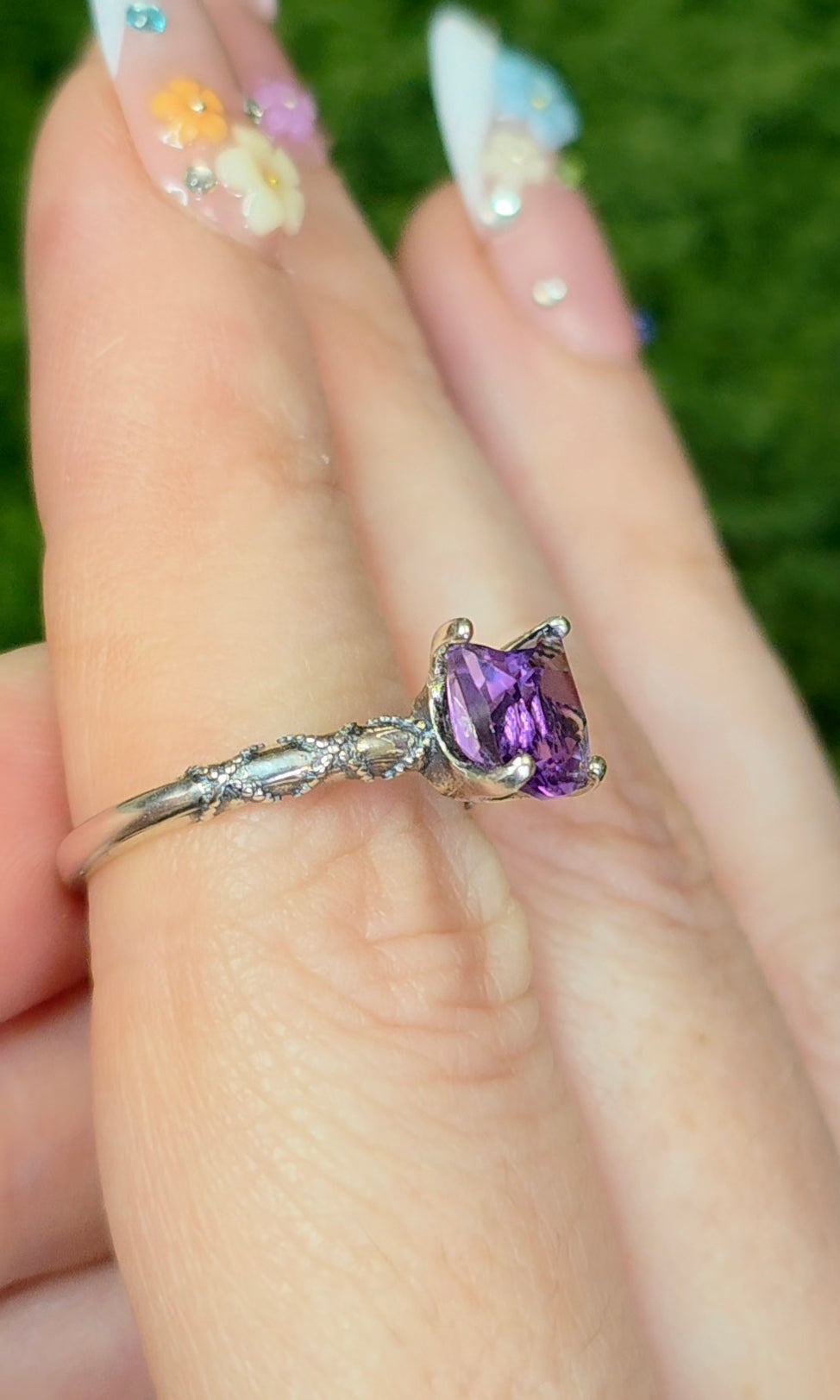 Amethyst Cat Ring B