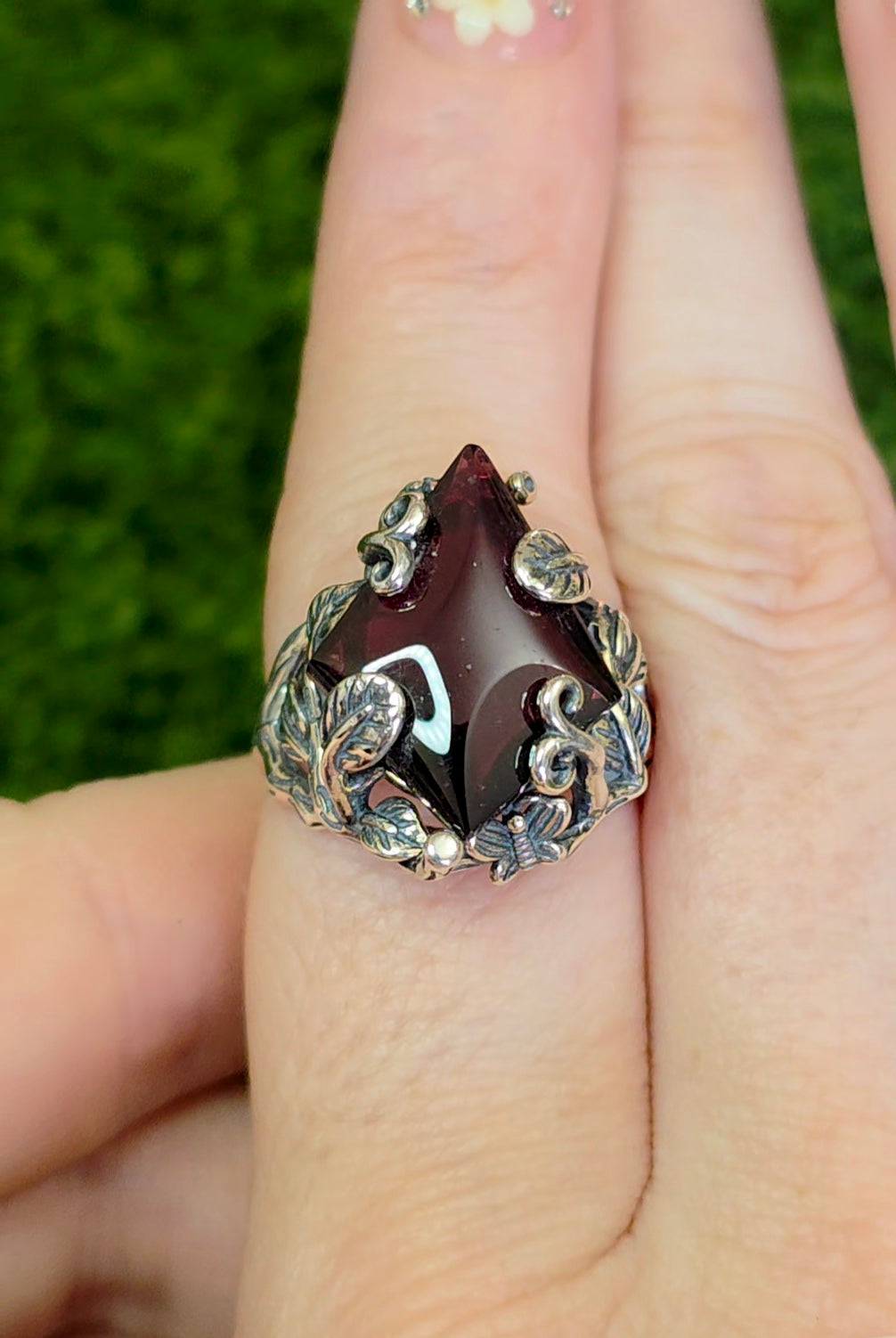 Purple Garnet Kite Ring C