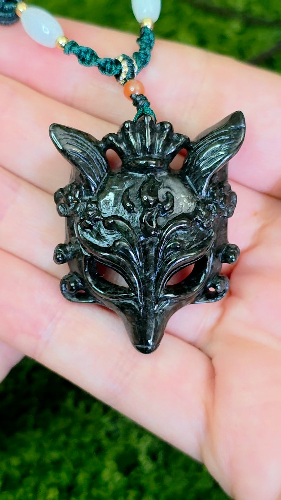 Fox Mask Pendant Necklace B