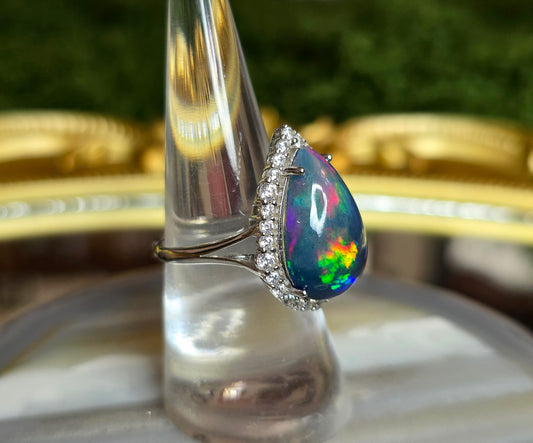 Black Opal Cocktail Ring