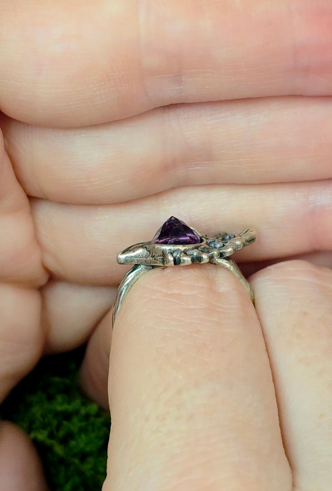 Amethyst Witch's Eye Ring