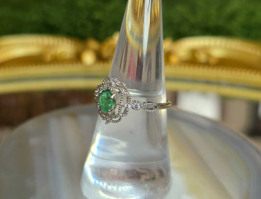 Emerald Filigree Ring