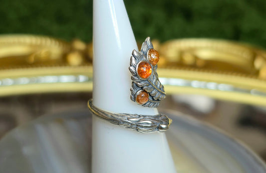 Golden Sunstone Phoenix Ring