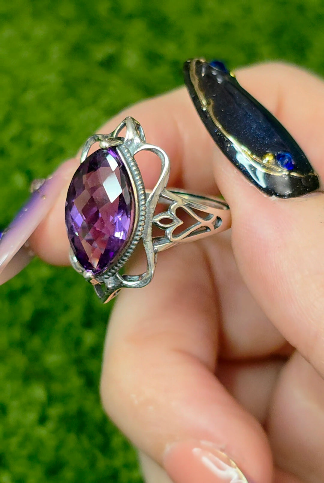 Amethyst Elven Ring