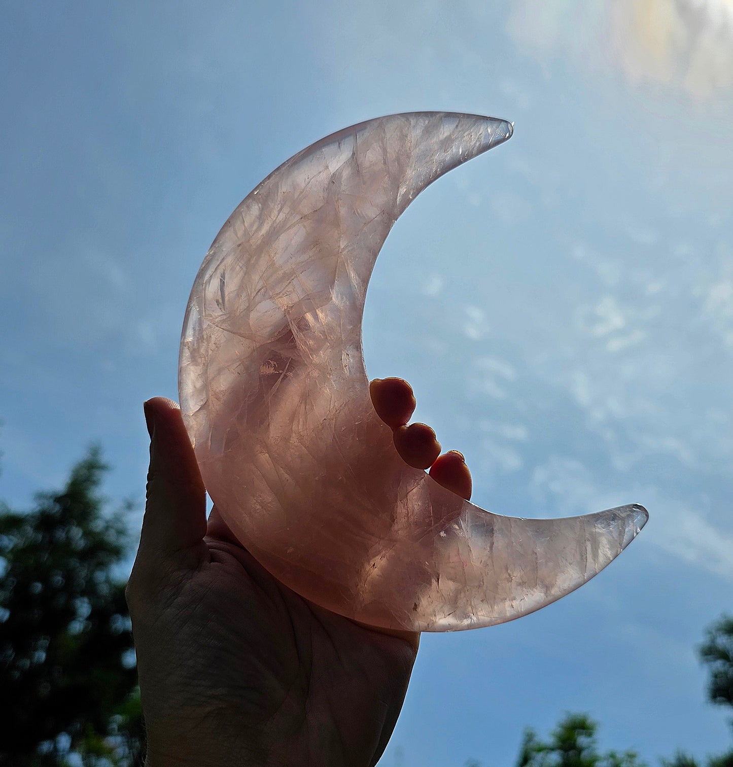 Rose Quartz Moon B