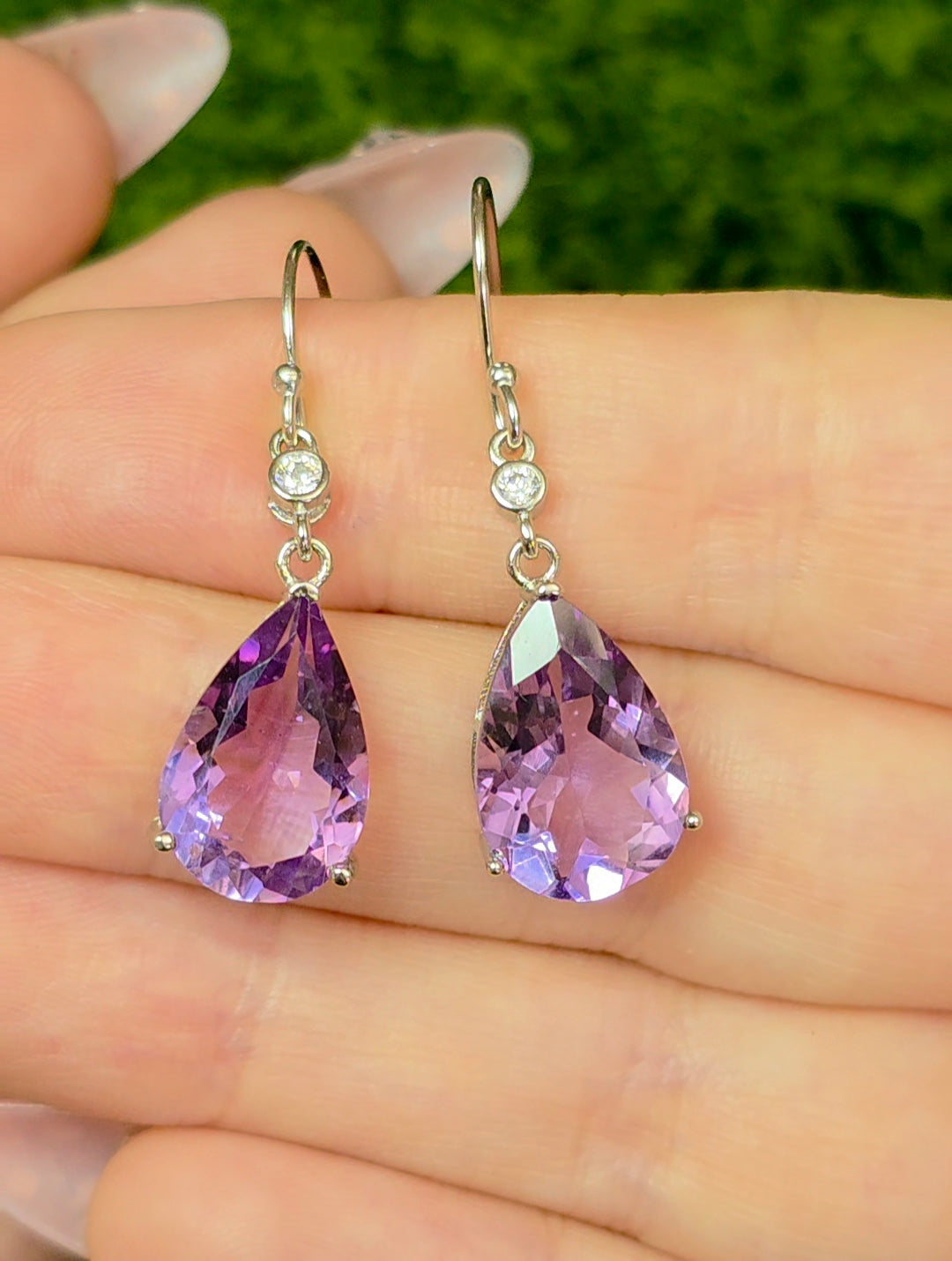 Amethyst Teardrop Earrings