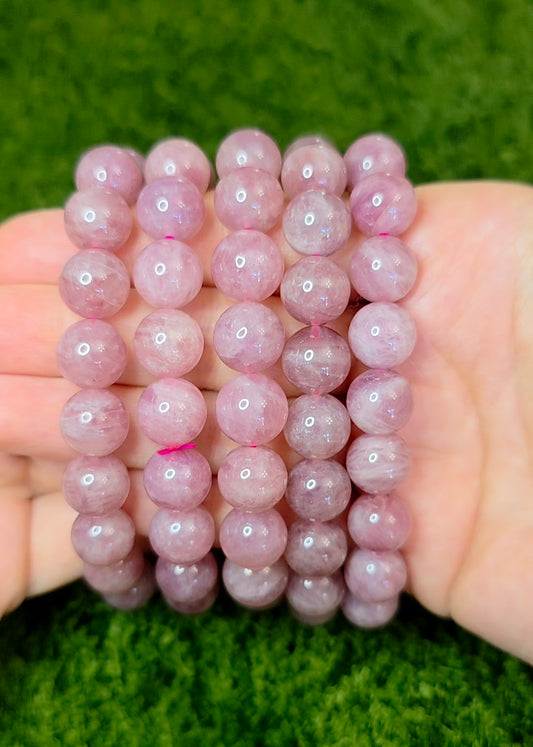 11.5mm Lavender Rose Quartz Stretch Bracelet