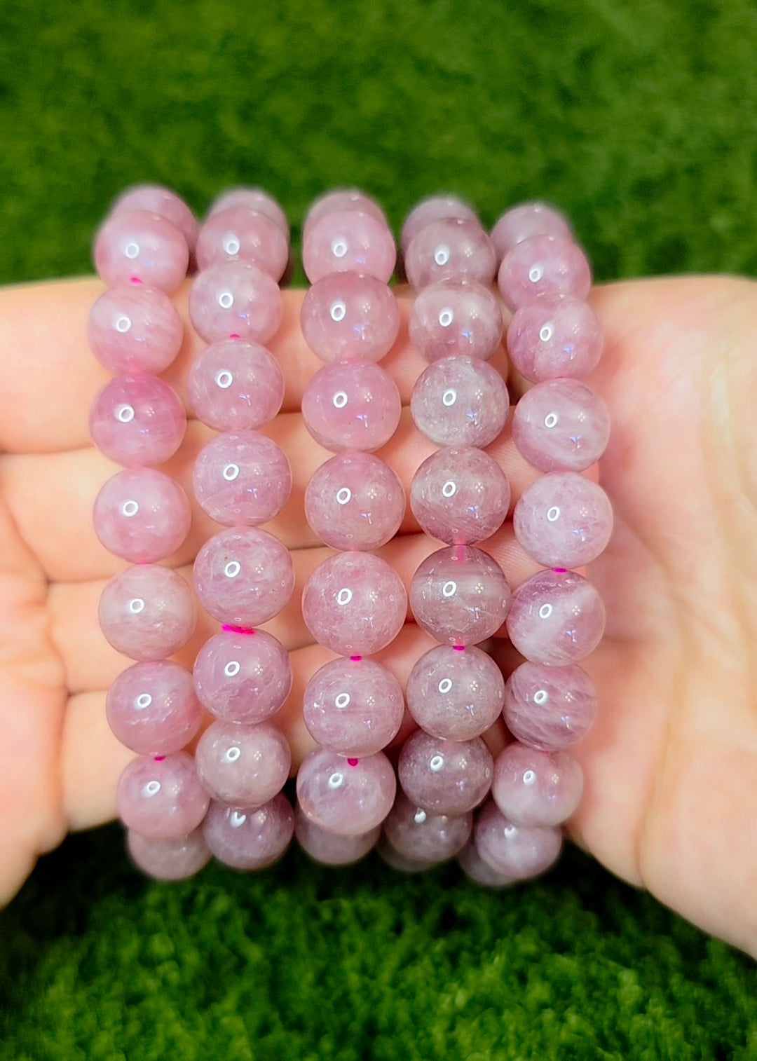 11.5mm Lavender Rose Quartz Stretch Bracelet