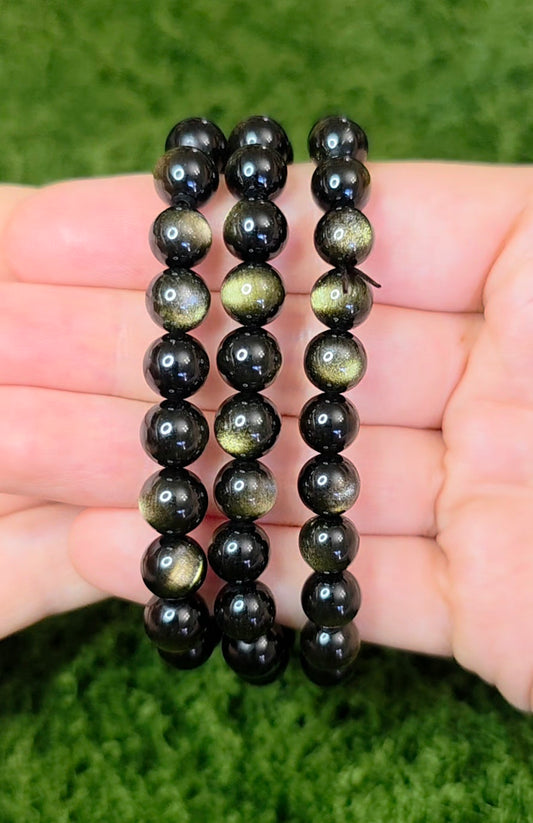 10mm Golden Obsidian Stretch Bracelet