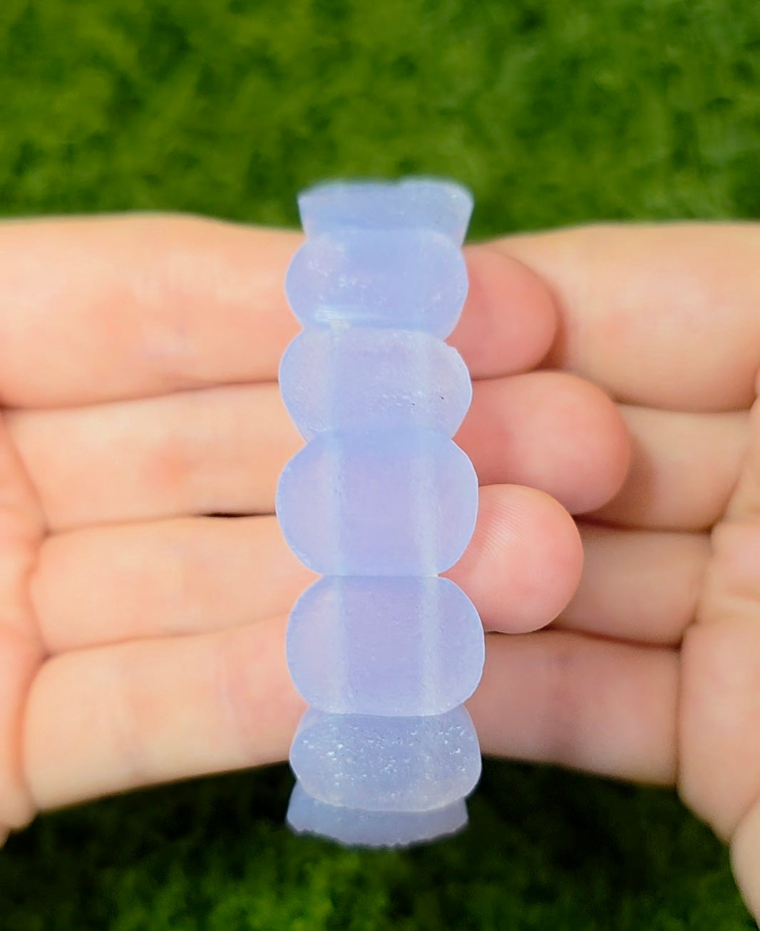 Druzy Blue Lace Agate Stretch Bracelet