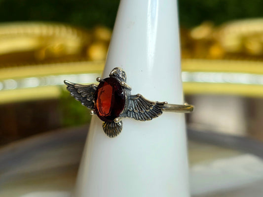 Garnet Bird Ring