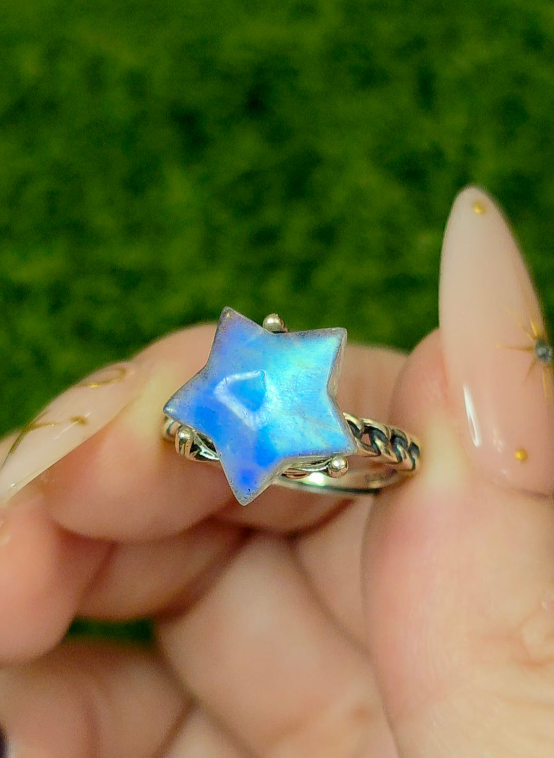 Blue Star Labradorite Ring B