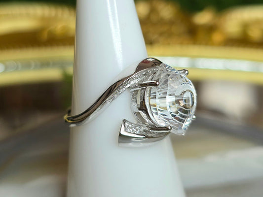 Devil's Eye Clear Quartz Ring C
