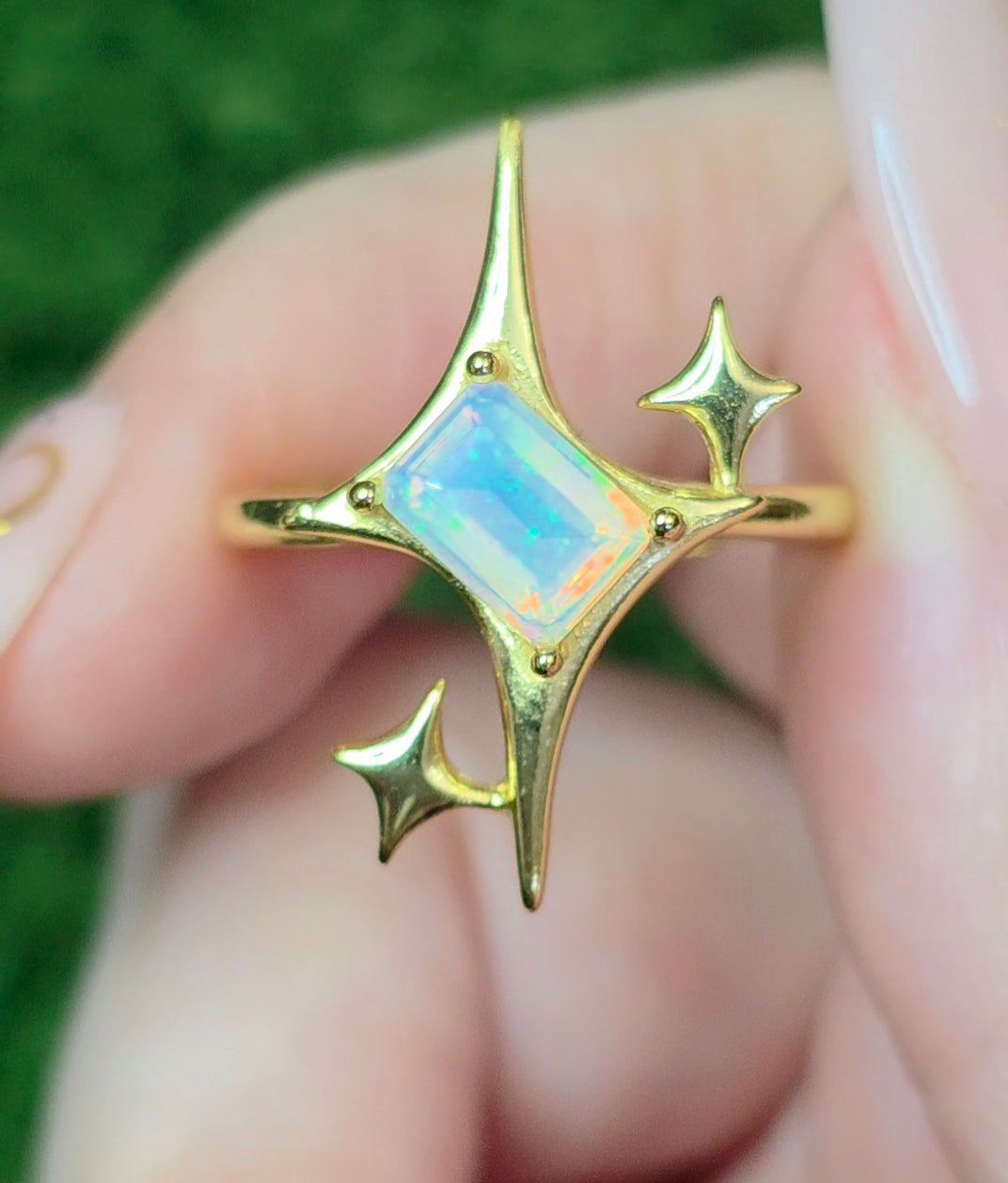 Opal Starlight Ring