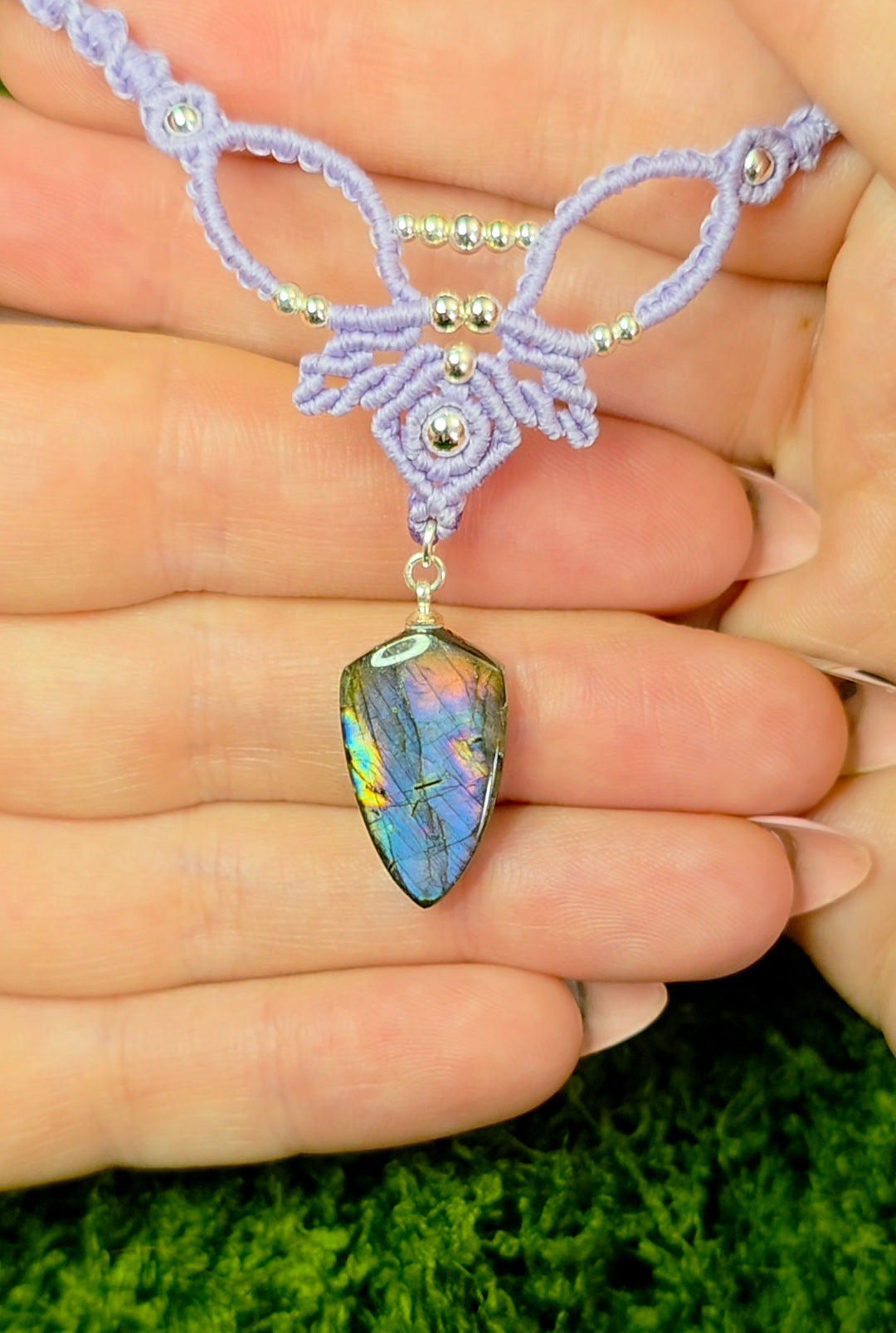 Rainbow Labradorite Wrap Necklace