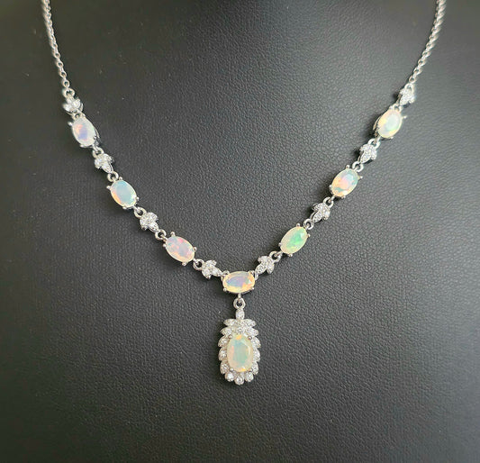 Faceted Opal Necklace