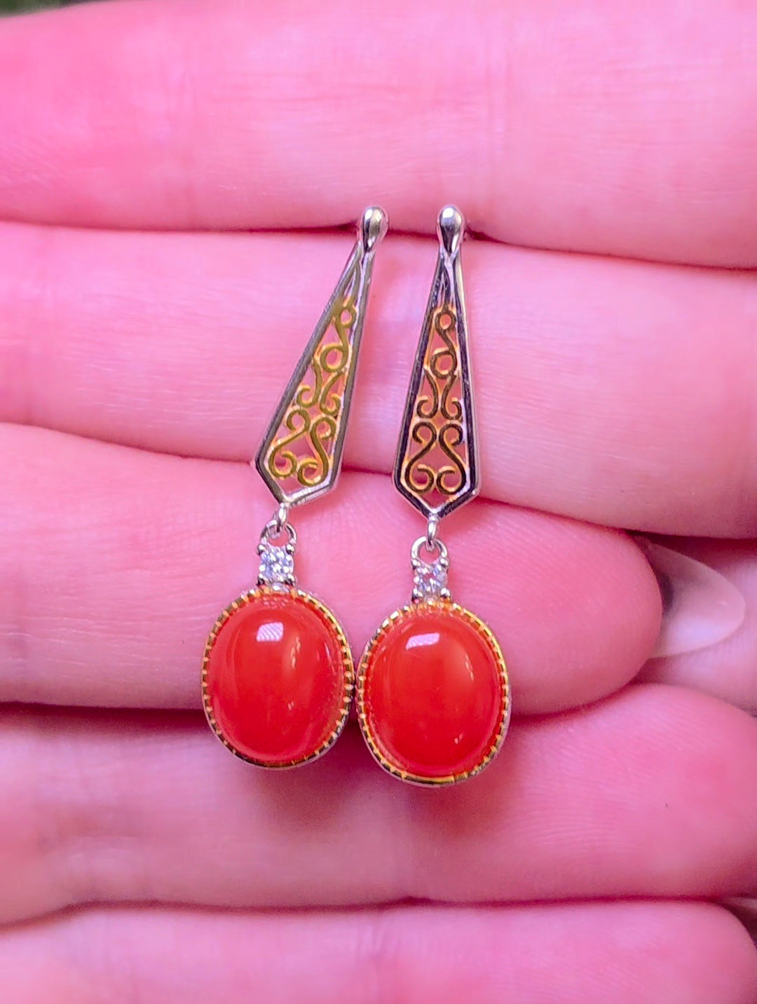 Nanhong Agate Earrings