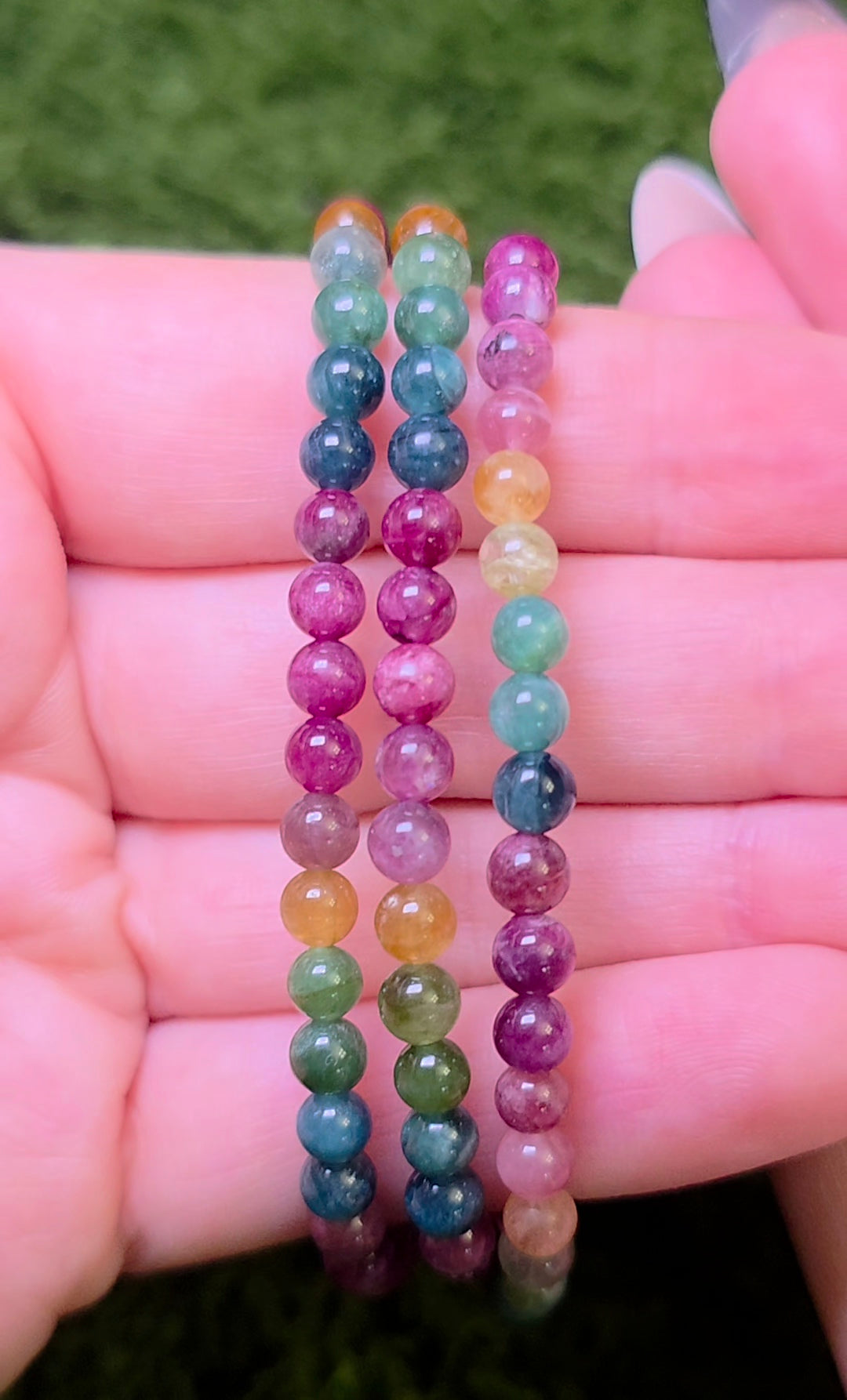 Multicolor Tourmaline 18 Inch Wrap Bracelet
