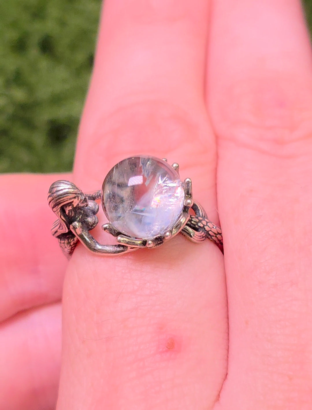 Angel Feather Quartz Mermaid Ring