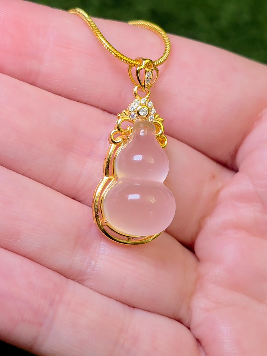 Rose Quartz Gourd Pendant