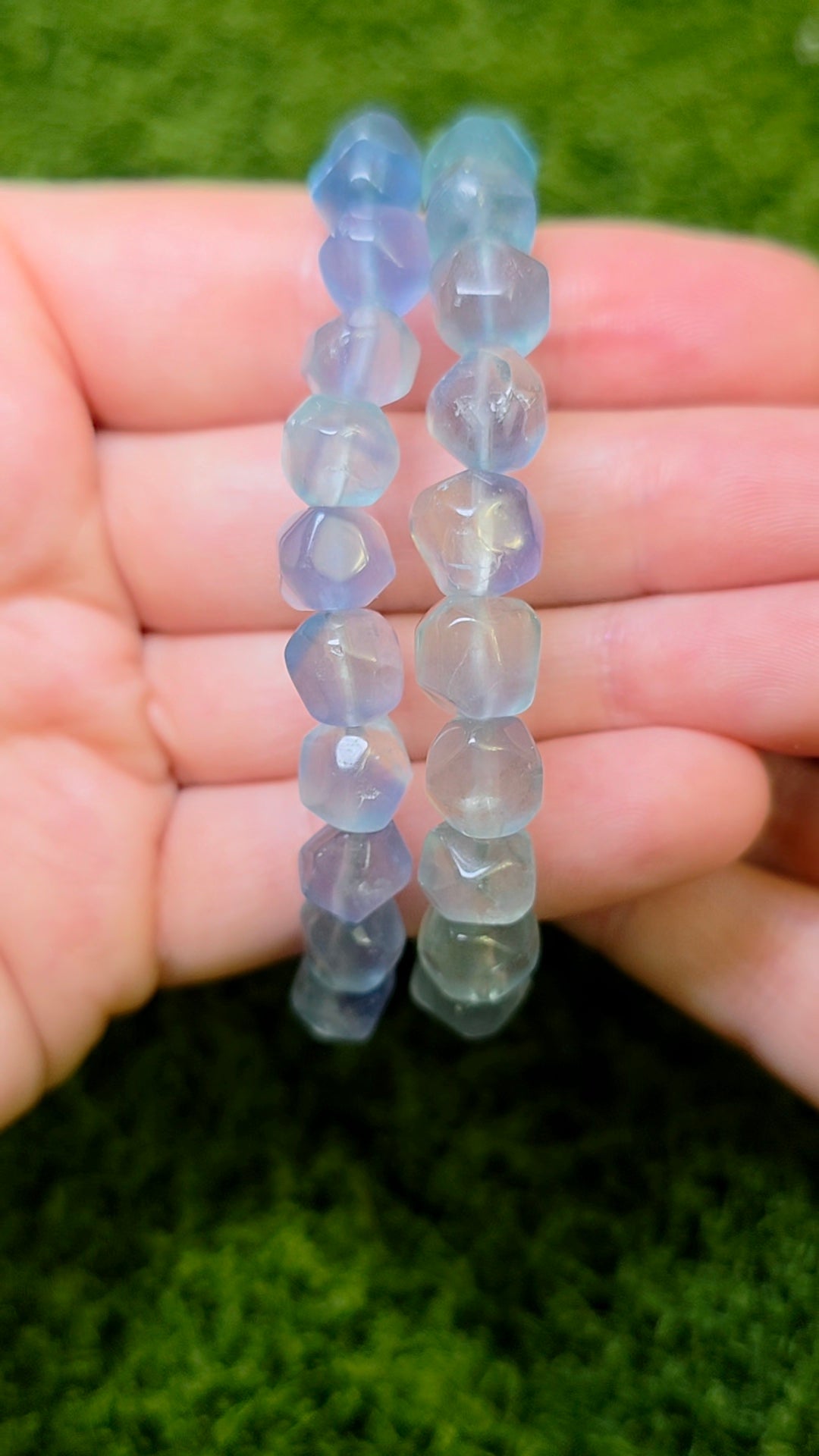 Blue Fluorite Stretch Freeform Bracelet 9mm