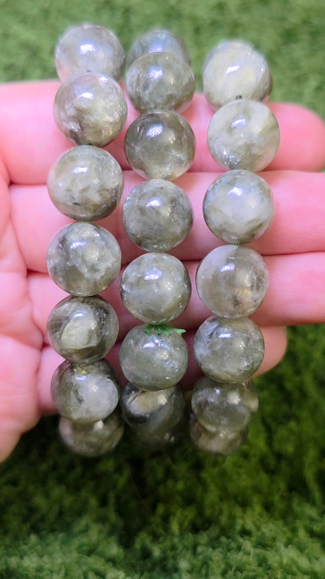 Green Gem Lepidolite Stretch Bracelet 12.5mm