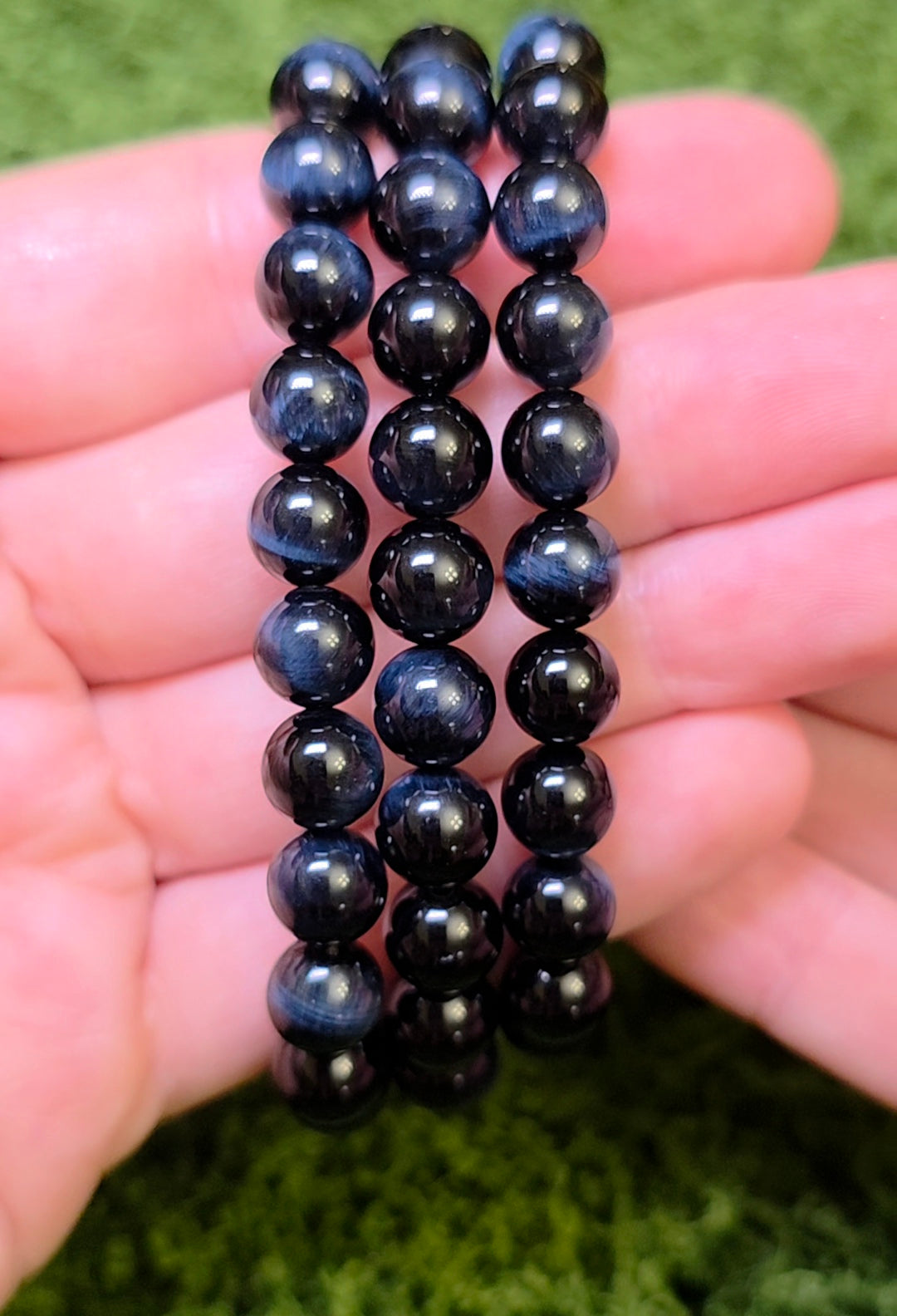 Blue Tigers Eye Bracelet 8mm