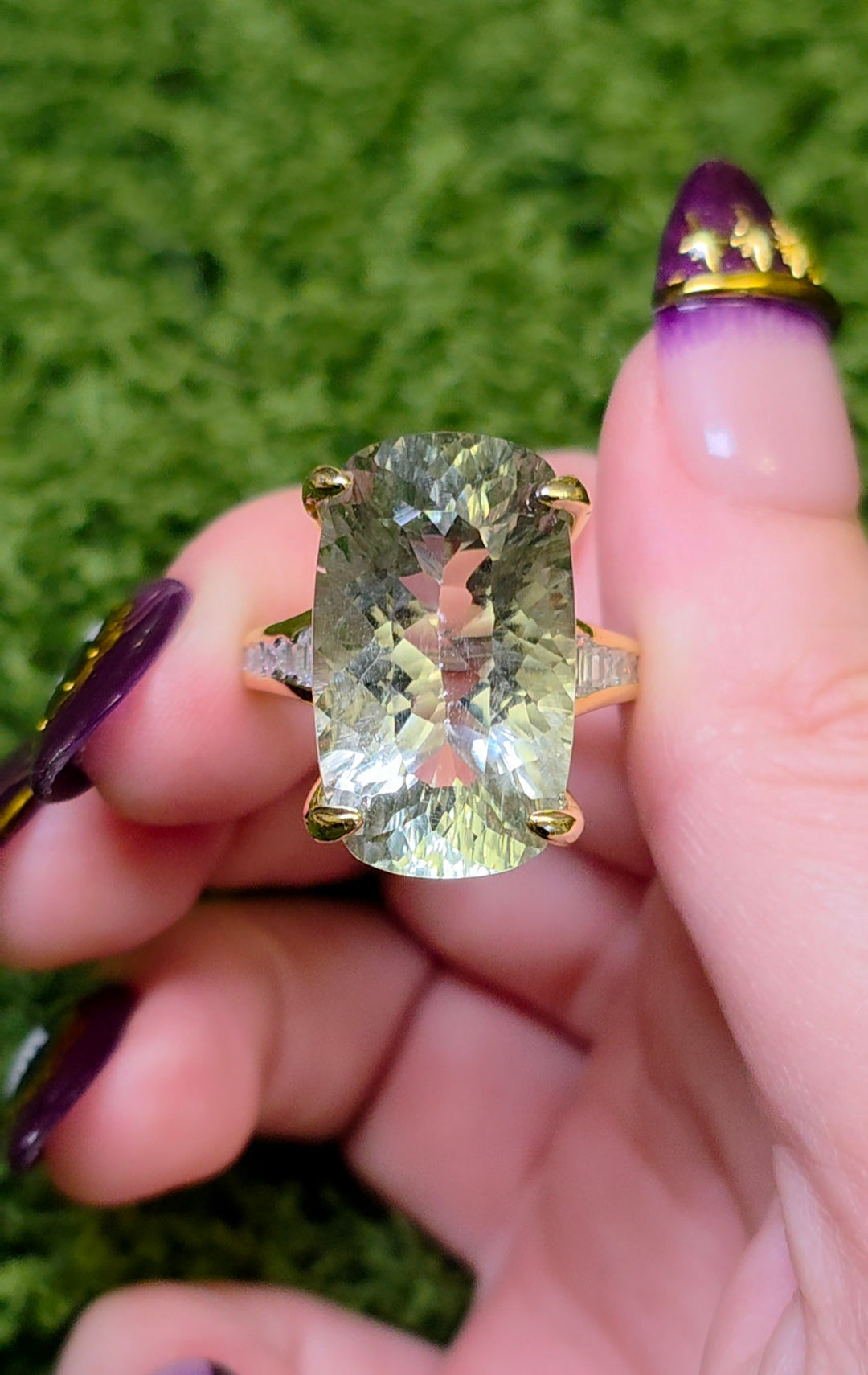 Green Quartz Statement Ring B