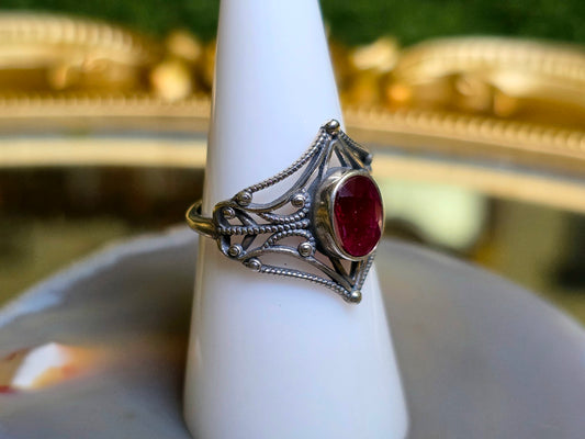 Victorian Gothic Ruby Ring