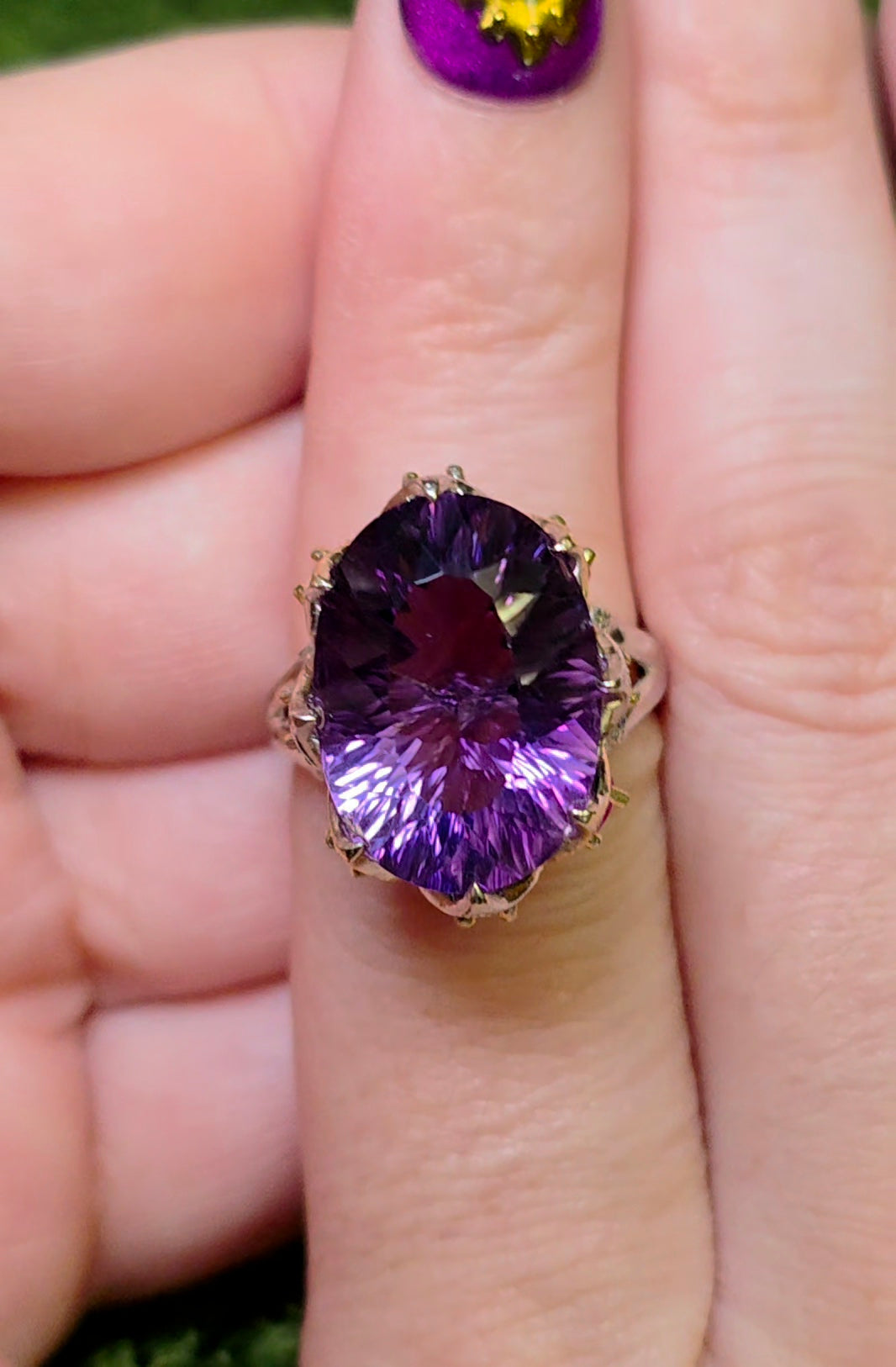 Royal Amethyst Statement Ring