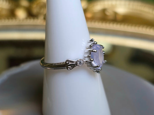 Lavender Moon Quartz Oval Ring