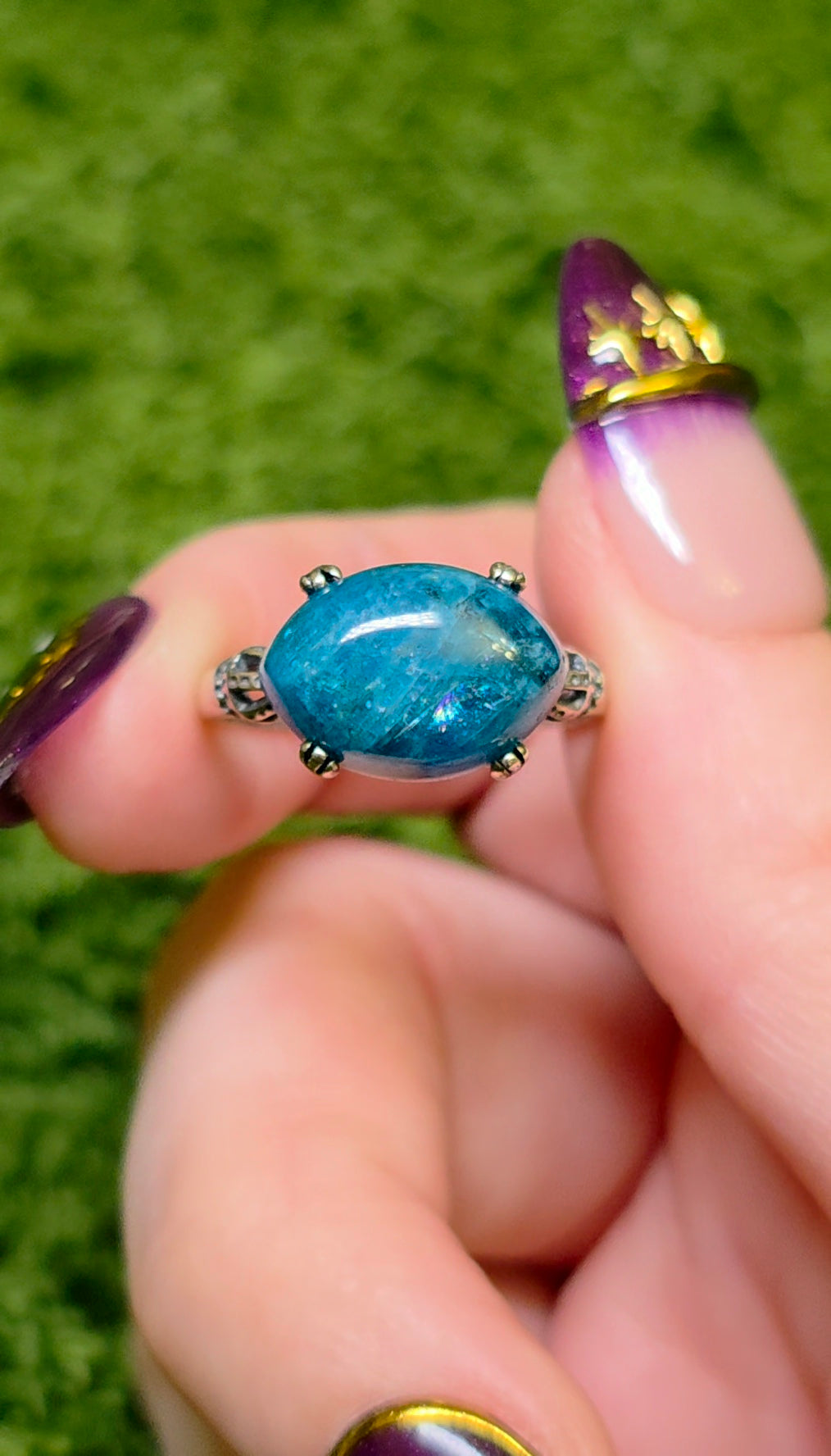 Blue Apatite Ring